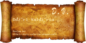 Dóri Valéria névjegykártya